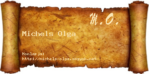Michels Olga névjegykártya