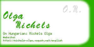 olga michels business card